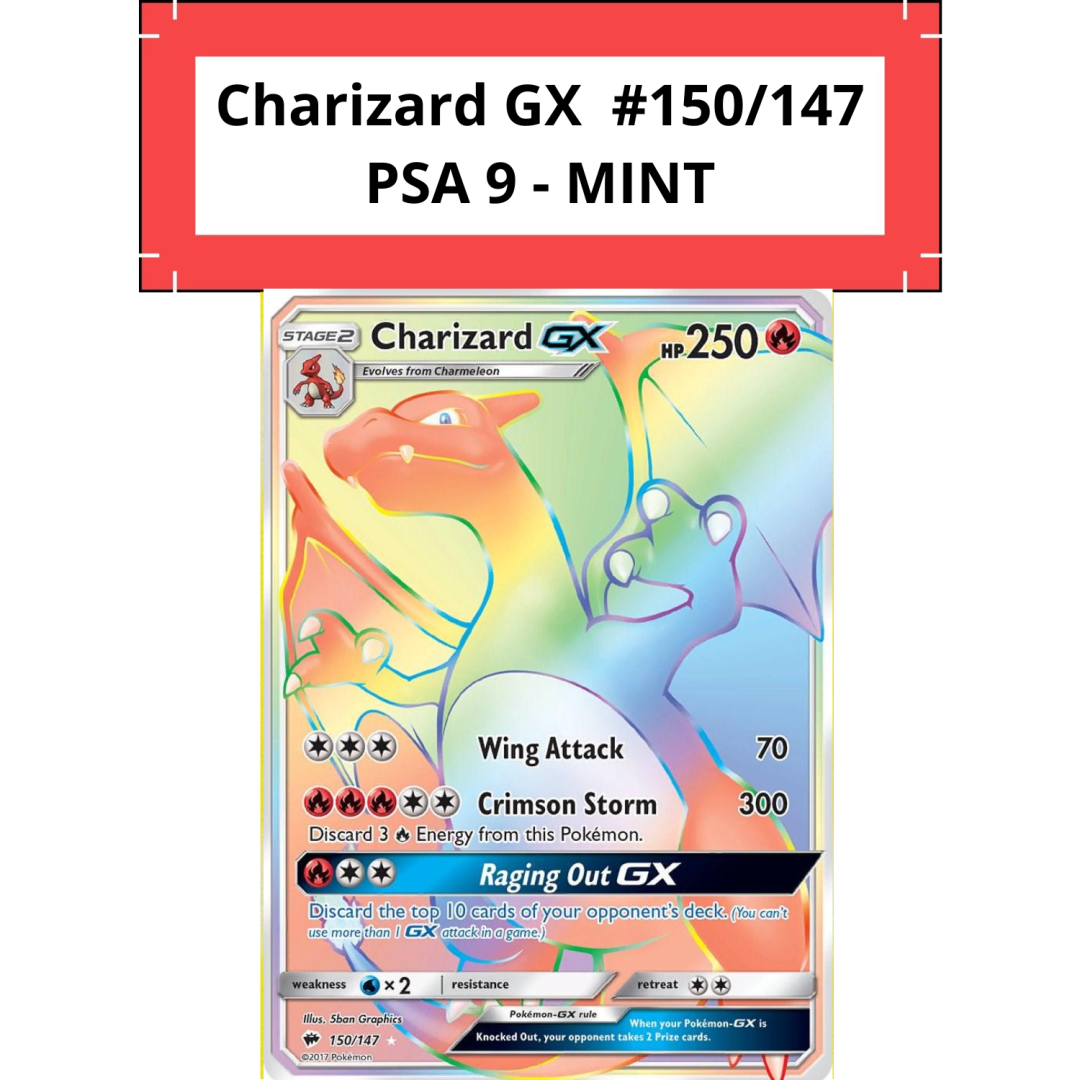 92075468058503fdbdd96795ec884f38.png Charizard GX 150/147 PSA9 MINT - Bilde 1