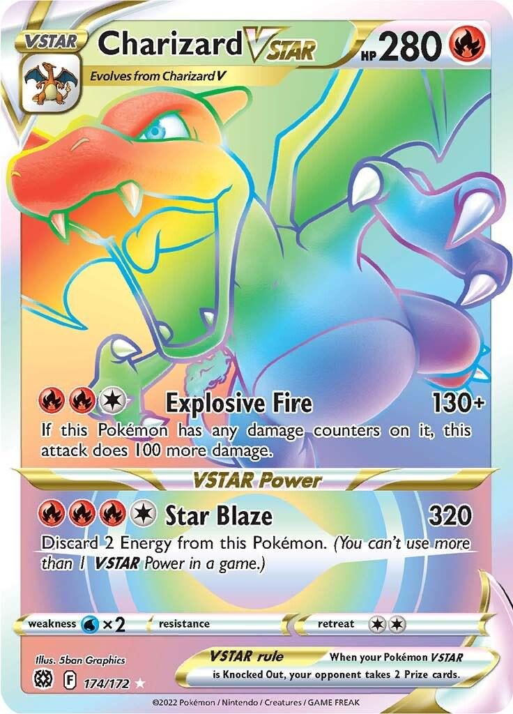 3d0ac07b44ae43f5f025ba4cb2b787fd.jpg Charizard VSTAR #174/172 (reddot error) - Bilde 1