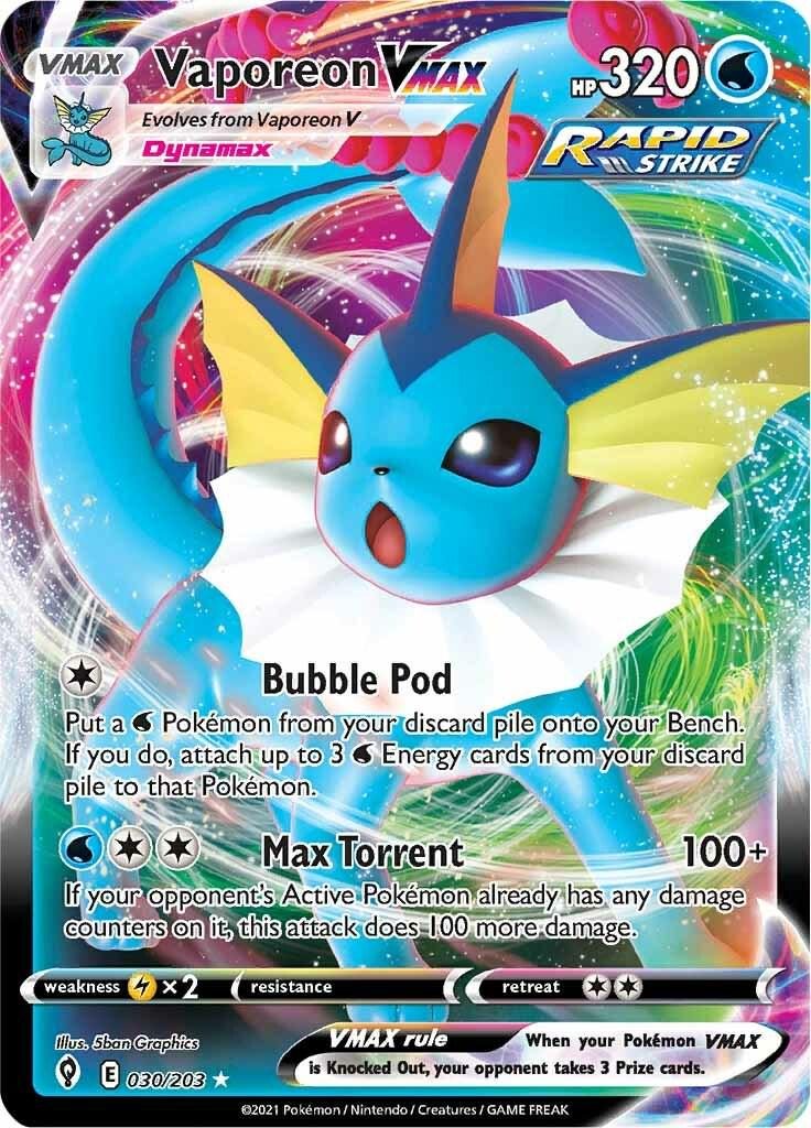 aa8405e810d0f1335dea2bd976f49274.jpg Vaporeon VMAX #030/203 - Bilde 1
