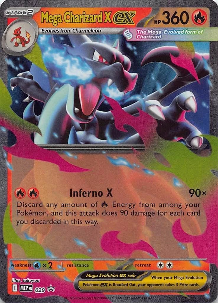 c4138680931a053b8456985616635f54.jpg Mega Charizard X EX #029 Promokort - Bilde 1