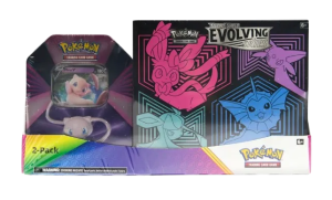 Evolving Skies ETB & Mew V-Forces Tin (Costco Exclusive 2-pack)