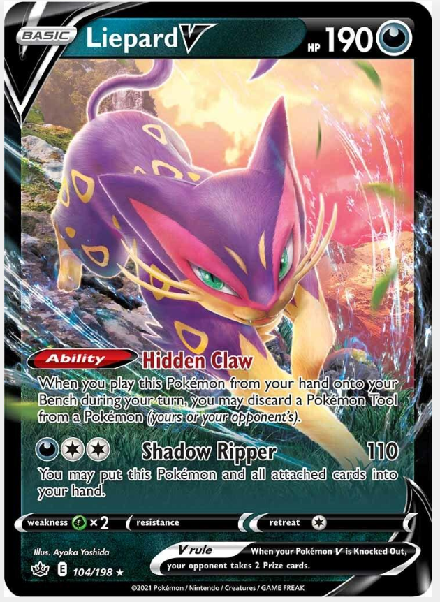 1c2f795c99da90650f9a6fb68eecc1f4.png Liepard V #104/198 - Bilde 1