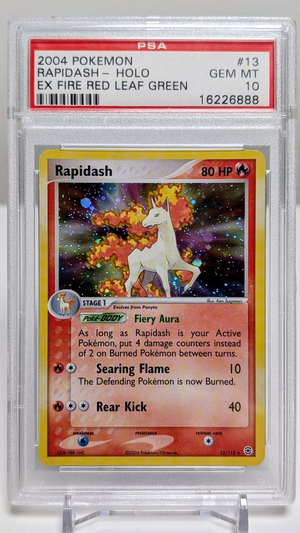 61feb5e72f2bf99c426f93e83d18de44.jpg Rapidash 13/112 (PSA 10 GEM MT) - Bilde 1