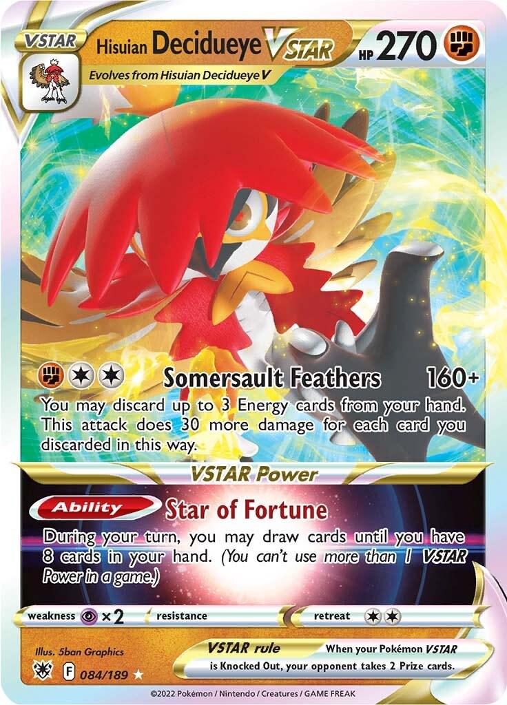 e98e0939fd8da76a57cb7bbbd1496c13.jpg Hisuian Decidueye VSTAR #084/189 - Bilde 1