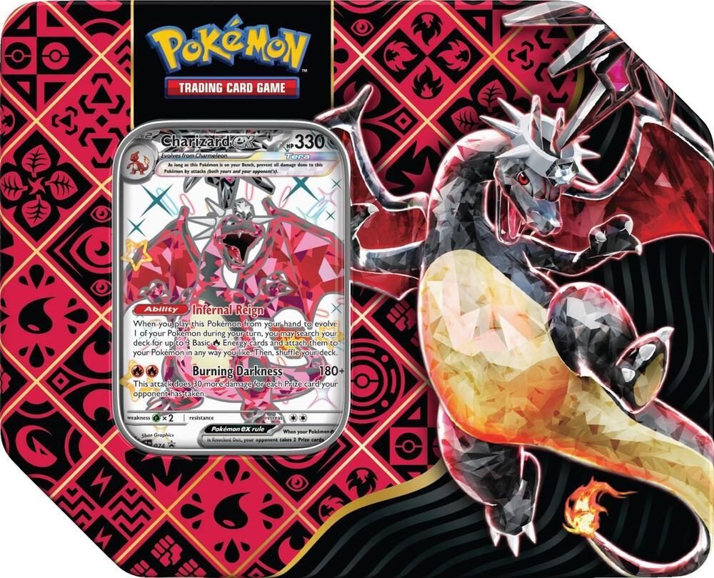37ae2d3388948fda314b859ede18f82e.jpg Paldean Fates - Special Tin (Charizard) - Bilde 1