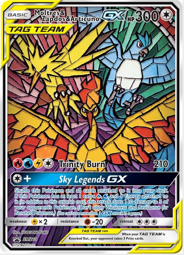 b4aaebf5f022346d018c13977ff13f0e.png Moltres & Zapdos & Articuno GX #SM210 Promo - Bilde 1