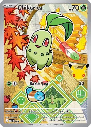Chikorita #046 Anniversary Promo [Stamped]