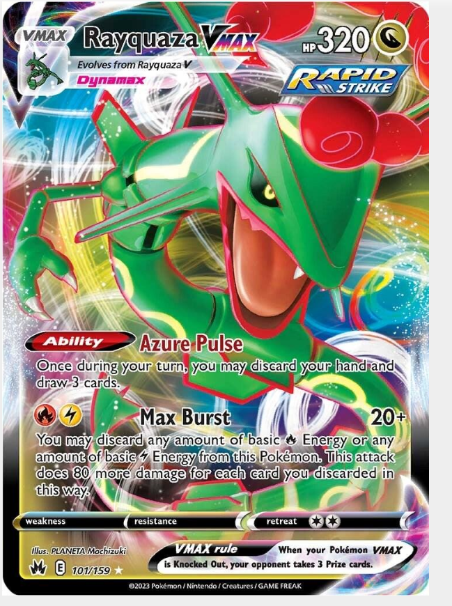 37b830716bebd581db0c7b8ed5d17058.png Rayquaza VMAX #101/159 - Bilde 1