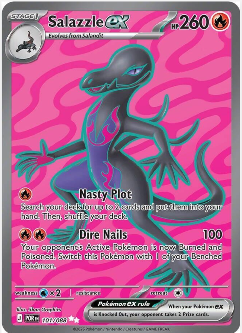 32d8ae6ddff34170e3f25f164457b775.png Salazzle ex #101/088 - Bilde 1