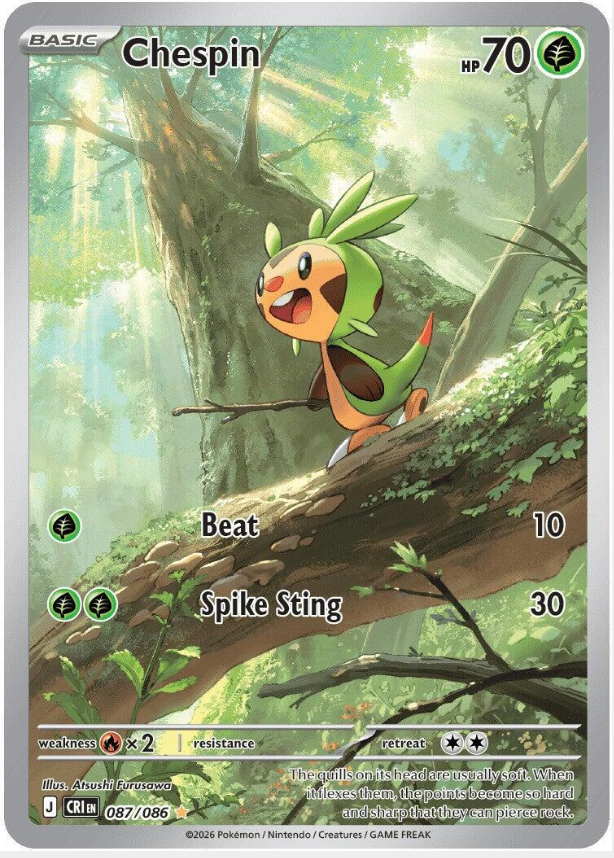 4cff3a7ab1454a05e983f227a59f4c5a.png Chespin 087/086 - Bilde 1