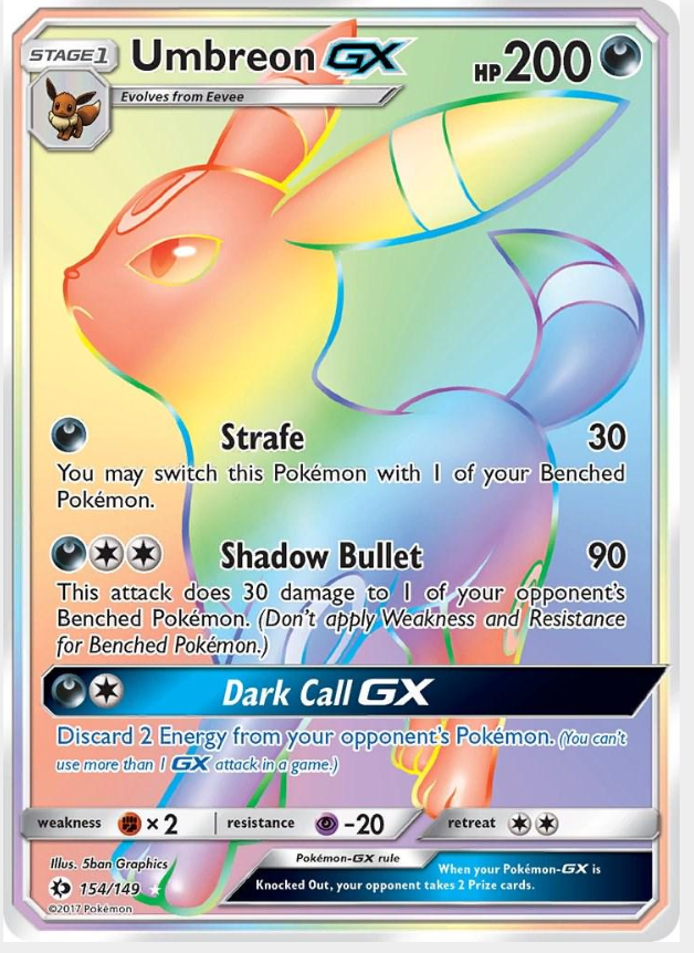 c0be1c83bc7c723d70cbe9934f4737ac.png Umbreon GX #154/149 - Bilde 1