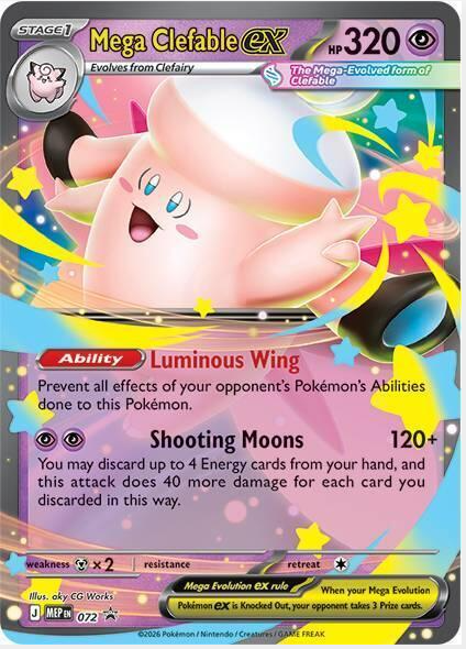 fff3527bb4c346dc2b8db99871c9112d.png Mega Clefable Ex #72 Promo - Bilde 1