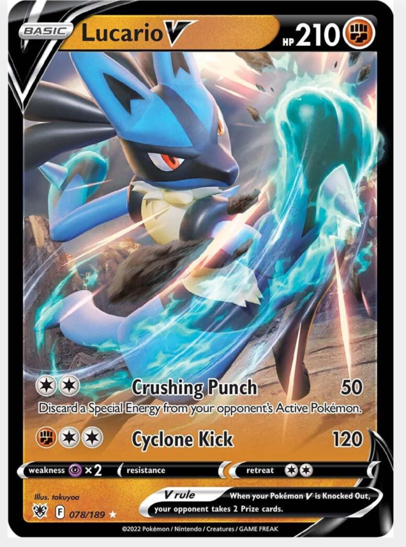 8813b9c6b0c3a0ede012b2c920b268dc.png Lucario V 78/189 - Bilde 1