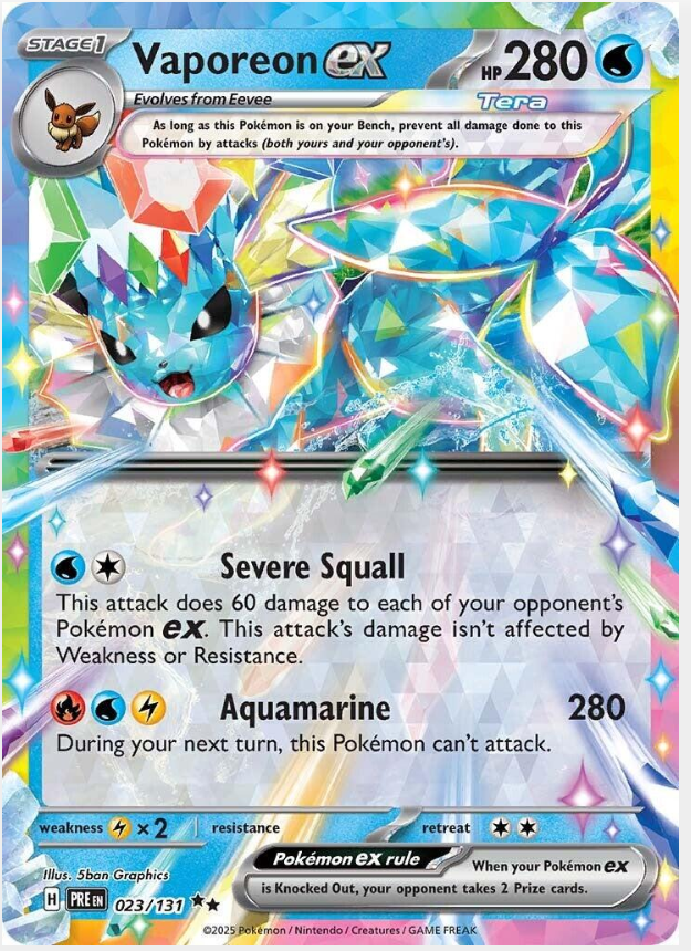 16268572239777b3207f1db51dbaa6f3.png Vaporeon ex 23/131 - Bilde 1
