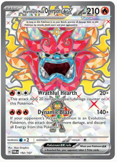 ce17a428aa2819e9f4929dfa1d7cfe33.png Hearthflame Mask Ogerpon ex 192/167 - Bilde 1