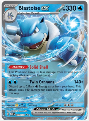 Blastoise ex 9/165