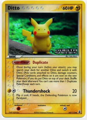 Ditto (Pikachu) [Reverse Holo] 63/113